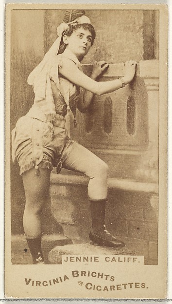 Allen & Ginter, Jennie Califf, from the Actors and Actresses series (N45, Type 1) for Virginia Brights Cigarettes
