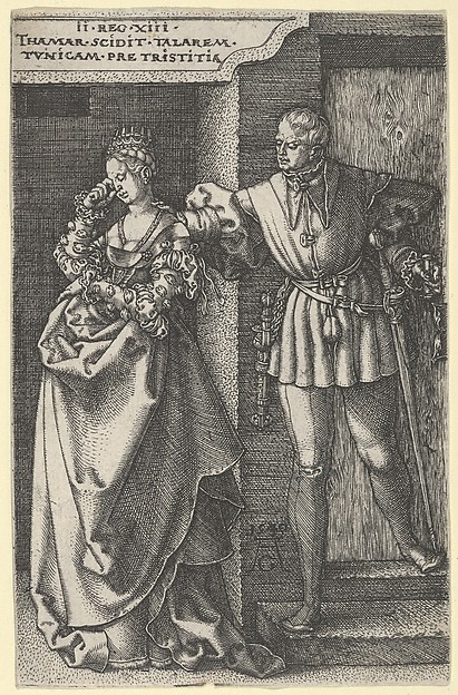 Heinrich Aldegrever, Tamar Turned Out of Amnon's House, from "The Story of Amnon and Tamar"