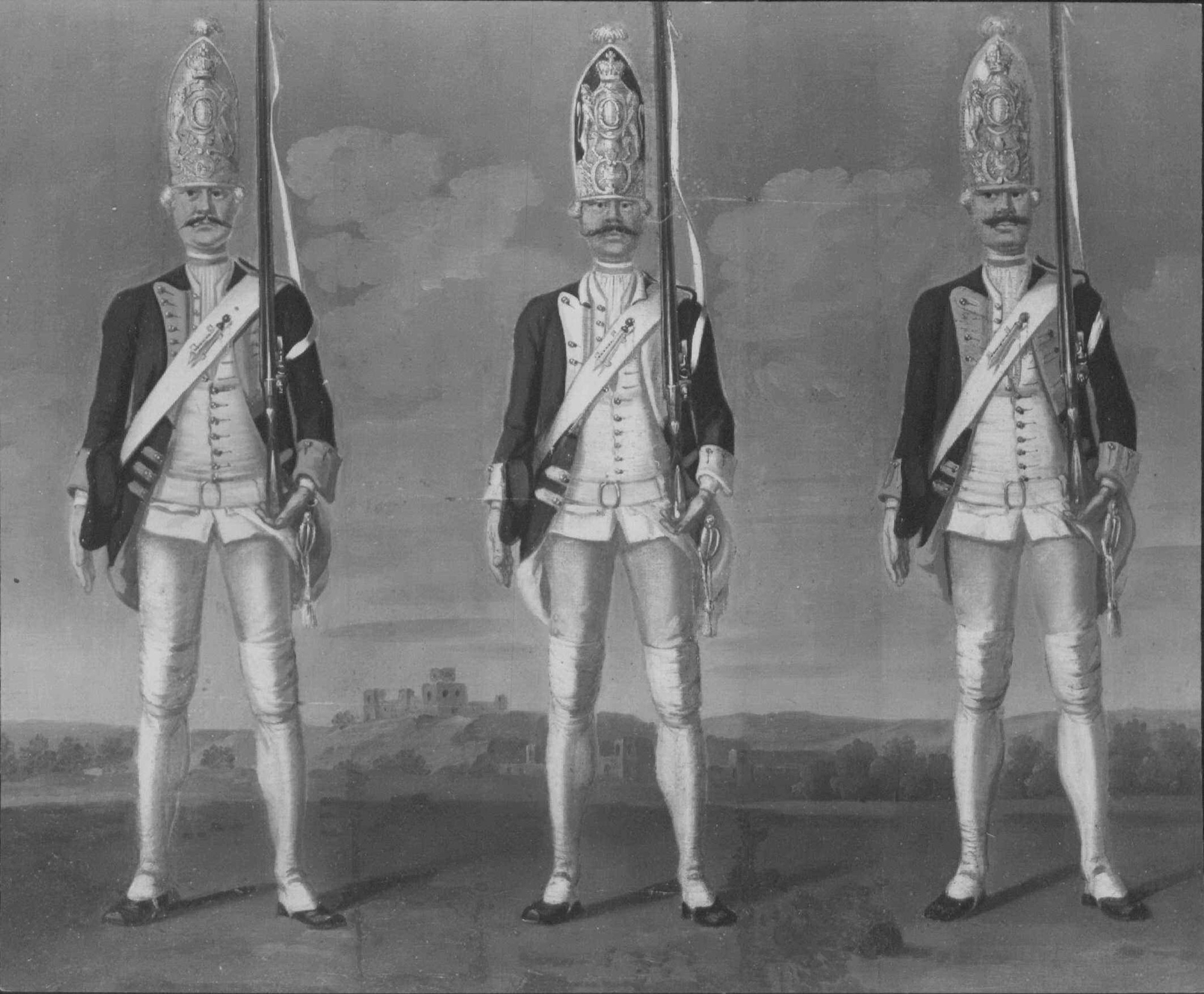 David Morier, Grenadiers, Infantry Regiments 'Weyhe', 'Imhoff' and 'Kniestadt'