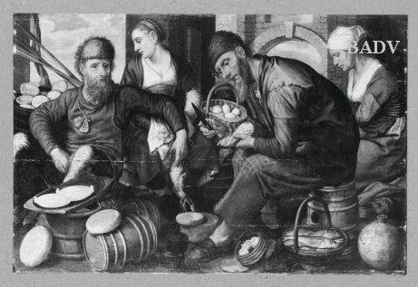 Pieter Aertsen, sellers of poultry and fishes