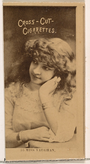 W. Duke, Sons & Co., Card Number 55, Miss Vaughan, from the Actors and Actresses series (N145-2) issued by Duke Sons & Co. to promote Cross Cut Cigarettes