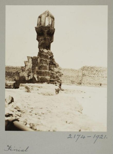 K.A.C. Creswell, Finial in the mosque of Mamluk Sultan al-Nasir Muhammad, Cairo