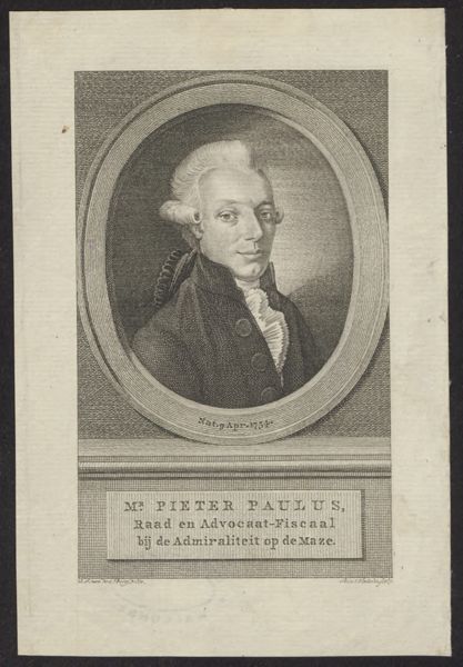 Reinier Vinkeles, Portrait of Mr. Pieter Paulus