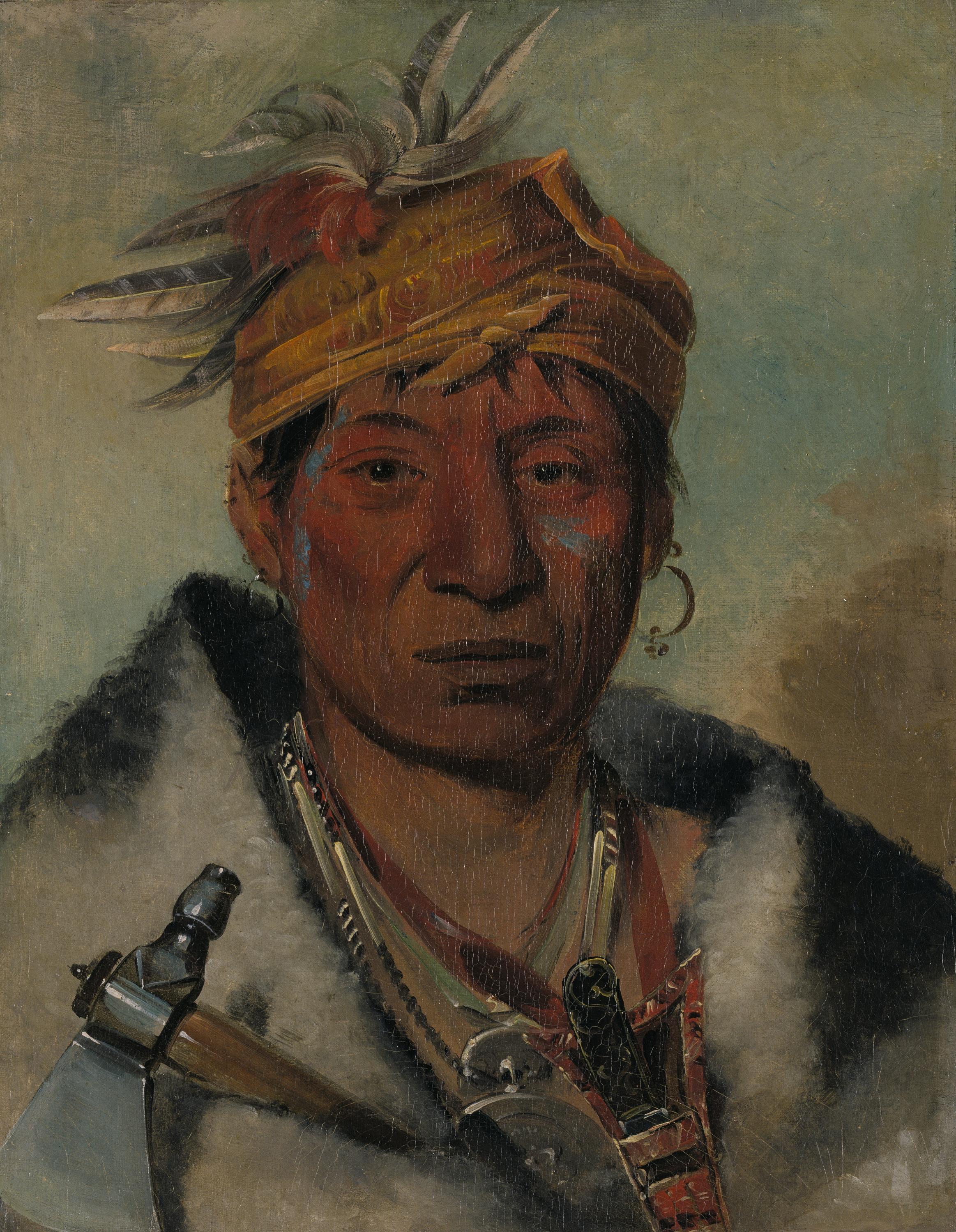 George Catlin, Ah-yaw-ne-tak-oár-ron, a Warrior