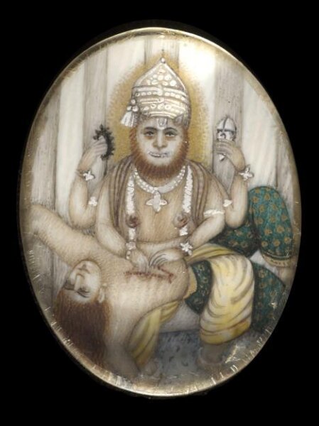 Unknown, One of nine paintings depicting Hindu deities.