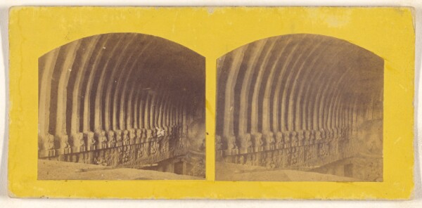 Unknown, [Cave of Ellora. Arched roof of the interior of the Cave of Visivakurma(?)]