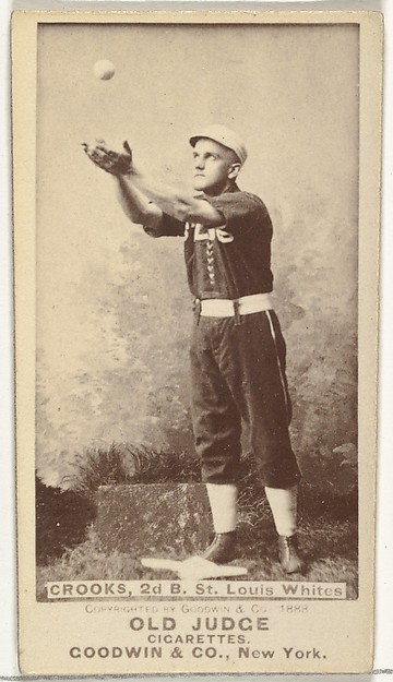 Goodwin & Company, Crooks, 2nd Base, St. Louis Whites, from the Old Judge series (N172) for Old Judge Cigarettes