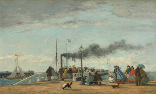 Eugène Boudin, Jetty and Wharf at Trouville