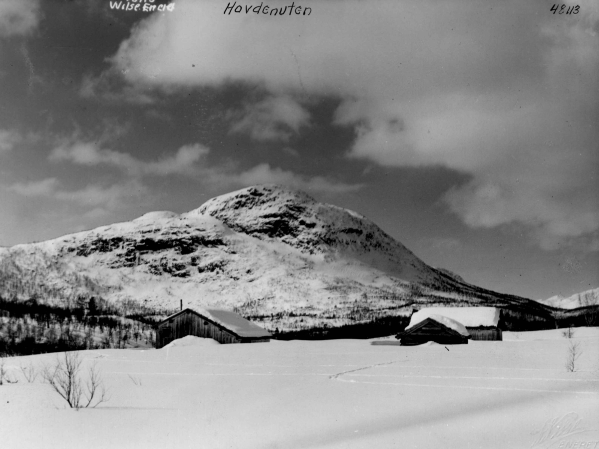 Anders Beer Wilse, Bebyggelse Hovden, vinter, sno.