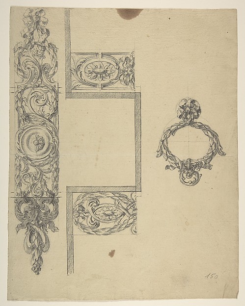Anonymous, French, 19th century, Design for Hardware