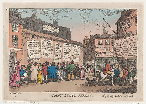Thomas Rowlandson, Joint Stock Street