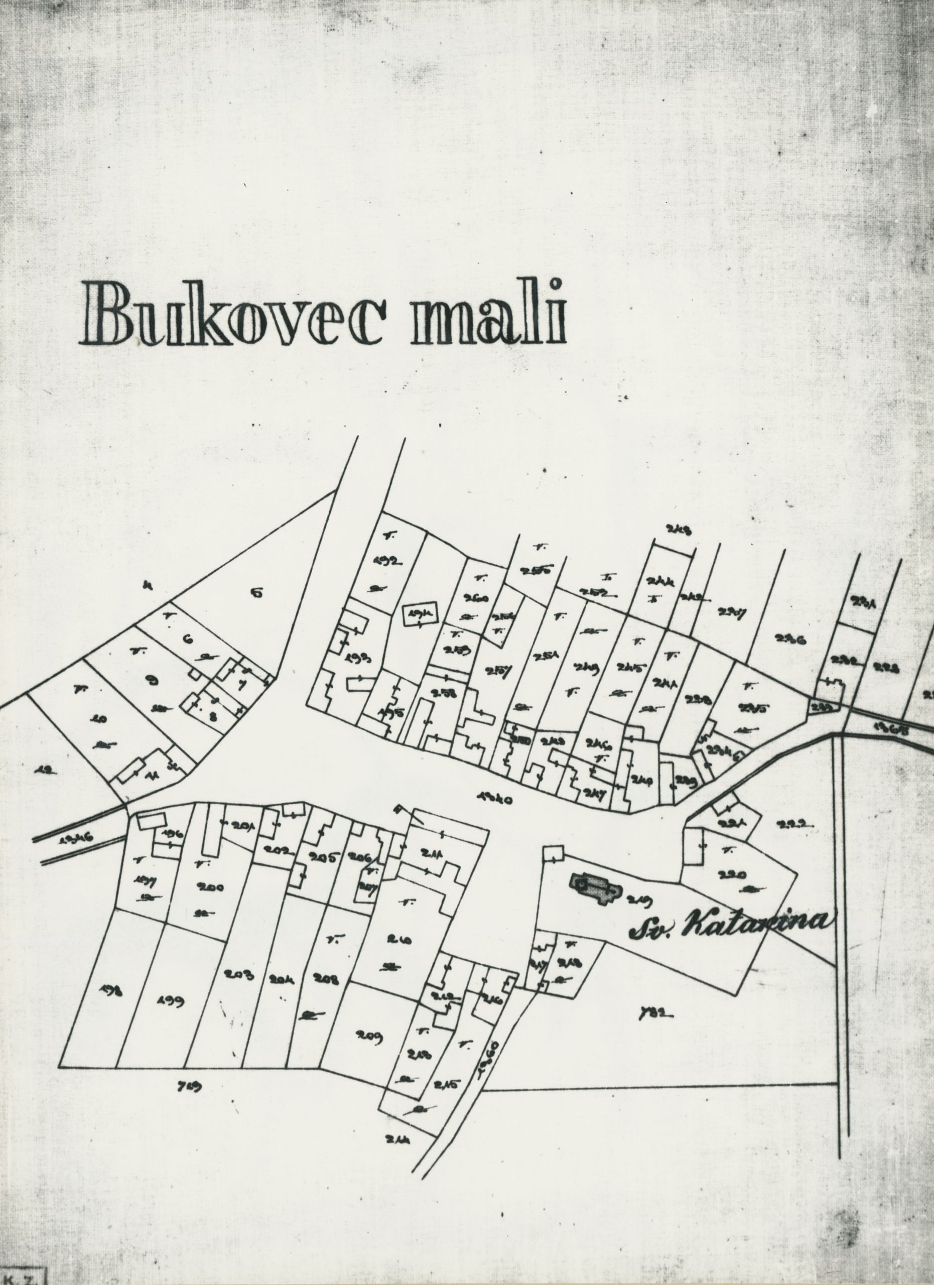 neutvrđen autor, Mali Bukovec - plan mjesta