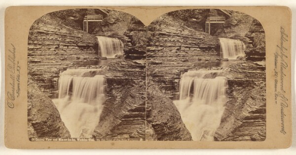 Charles Bierstadt, Central View and Min-ne-ha-ha, Watkins Glen. On the Line of the Erie Railway.