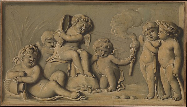Piat Joseph Sauvage, Amorini at play (one of a pair)