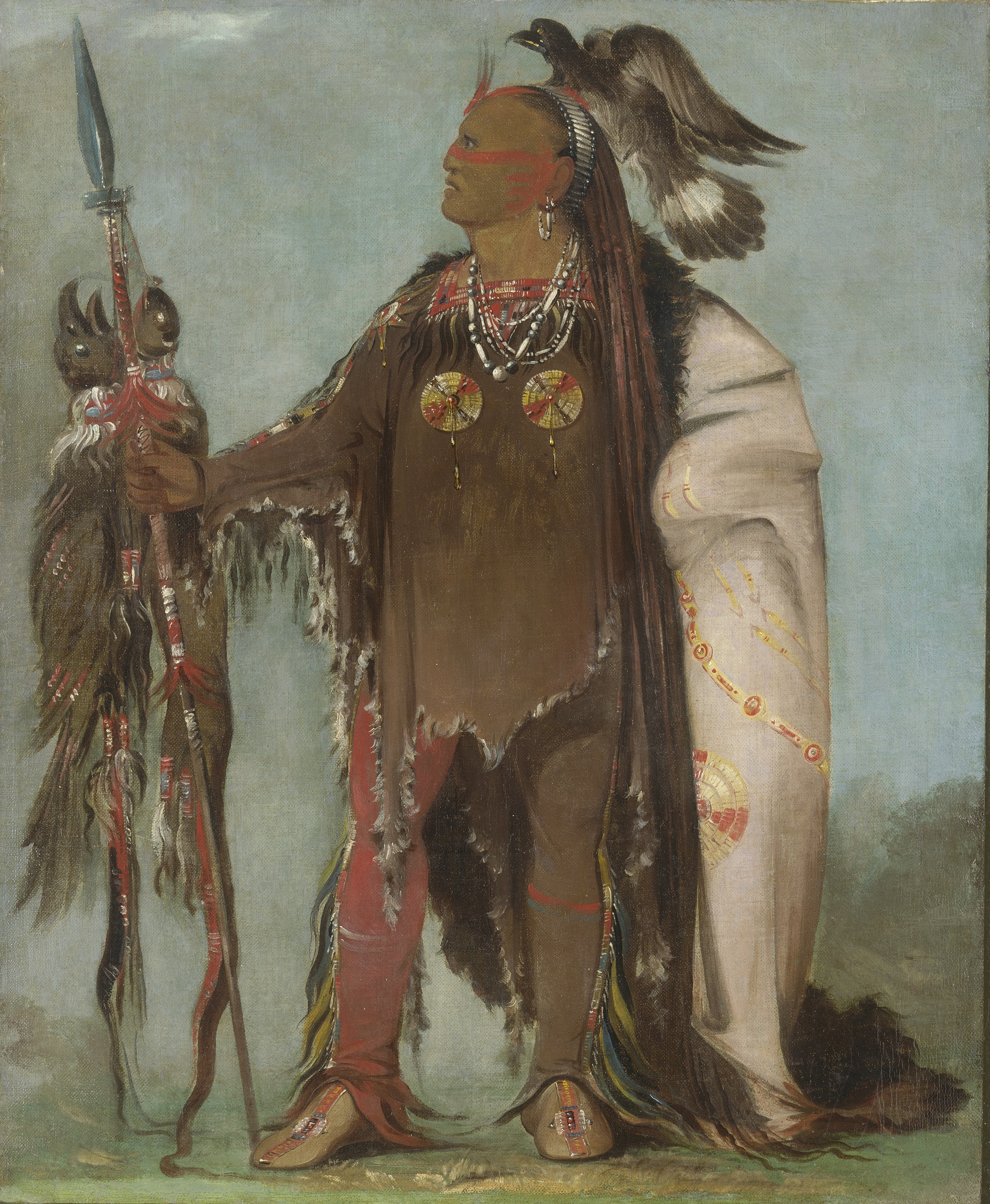 George Catlin, Pa-rís-ka-róo-pa, Two Crows, a Band Chief