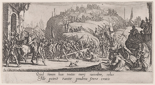 Jacques Callot, Le Portement de Croix (Christ Carrying the Cross), from "La Grande Passion" (The Large Passion)