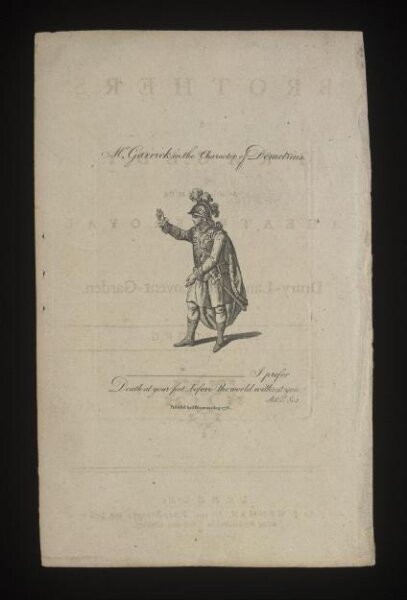 unknown, Mr Garrick in the character of Demetrius
