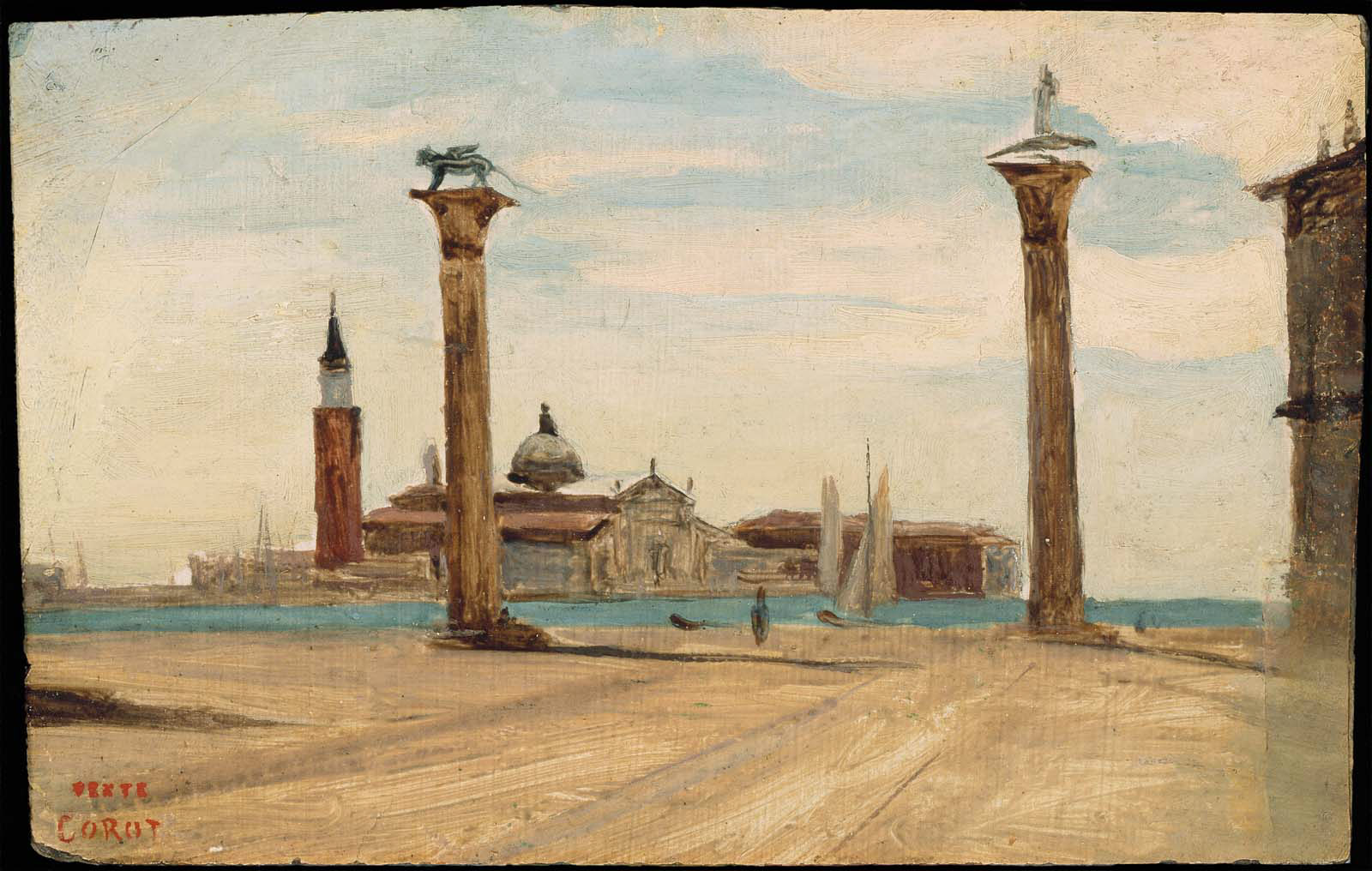 Jean-Baptiste Camille Corot, The Piazzetta, Venice
