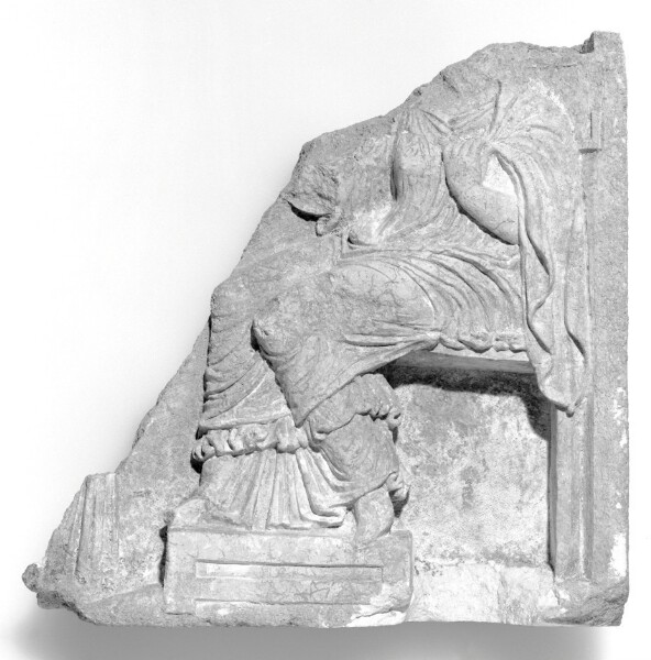 Unknown, Fragment of a Relief of a Seated Woman, from a Funerary Building
