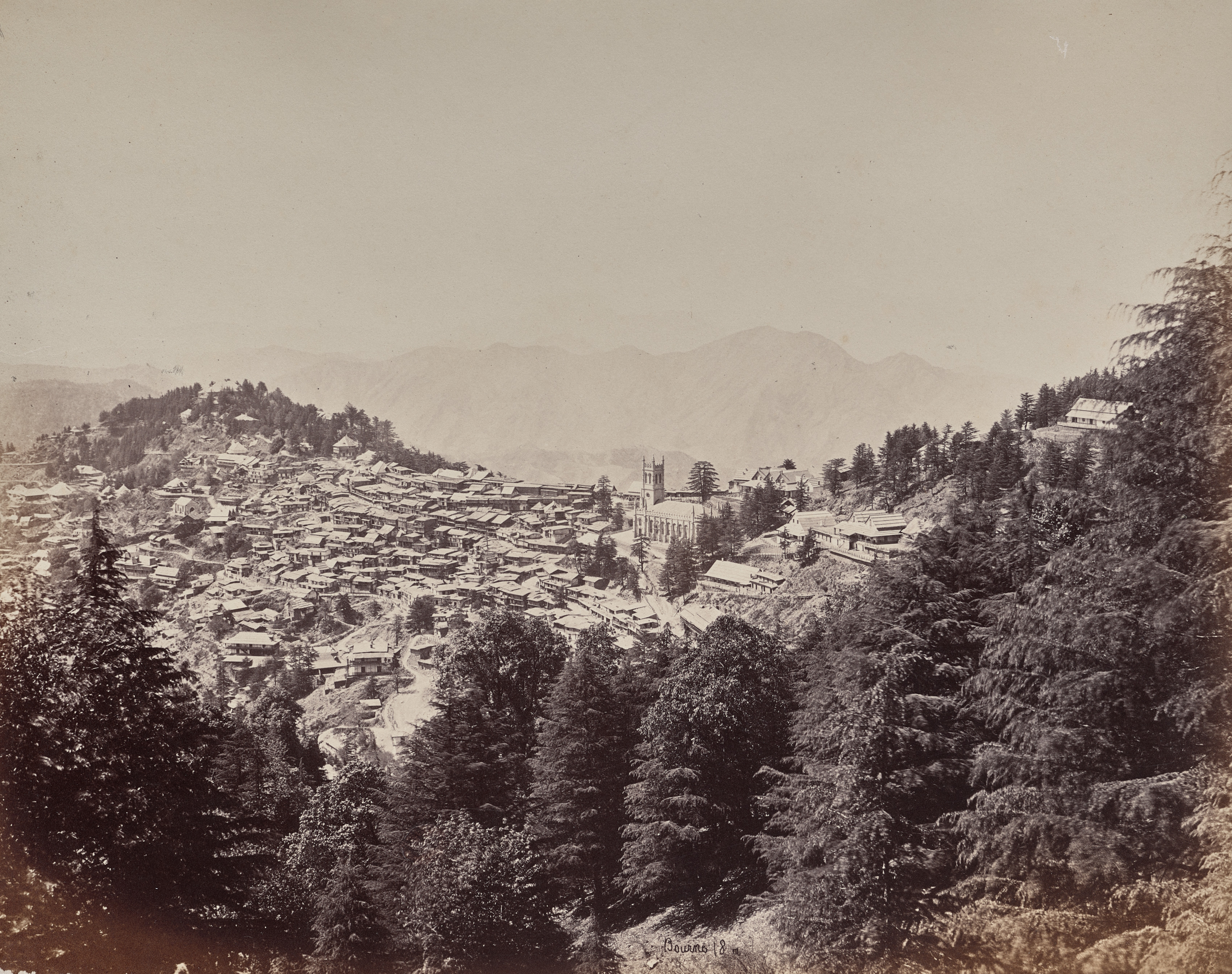 Samuel Bourne, Shimla. From Mount Jakko, Looking West