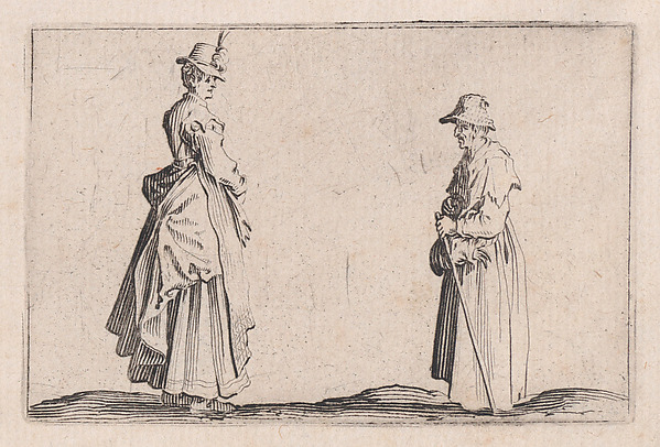 Jacques Callot, Deux Femmes de Profil (Two Women in Profile), from "Les Caprices" Series B, The Nancy Set