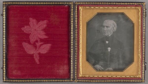 Unknown, [Portrait of a Seated Elderly Man Holding a Walking Stick]