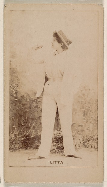 Kinney Brothers Tobacco Company, Litta, from the Actresses series (N245) issued by Kinney Brothers to promote Sweet Caporal Cigarettes