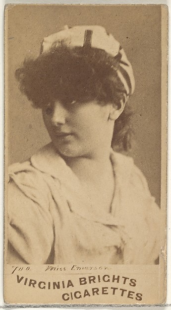 Allen & Ginter, Card 700, Miss Emerson, from the Actors and Actresses series (N45, Type 1) for Virginia Brights Cigarettes