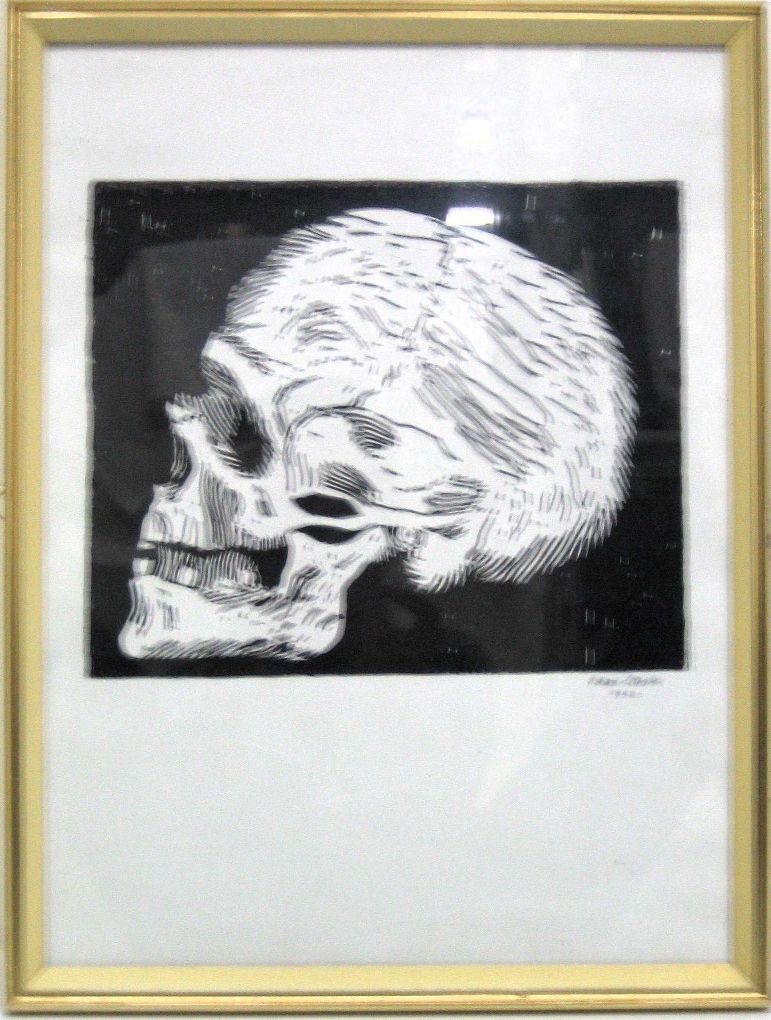 Unknown artist, Zeichnung "Totenschädel" (Oskar Stark)