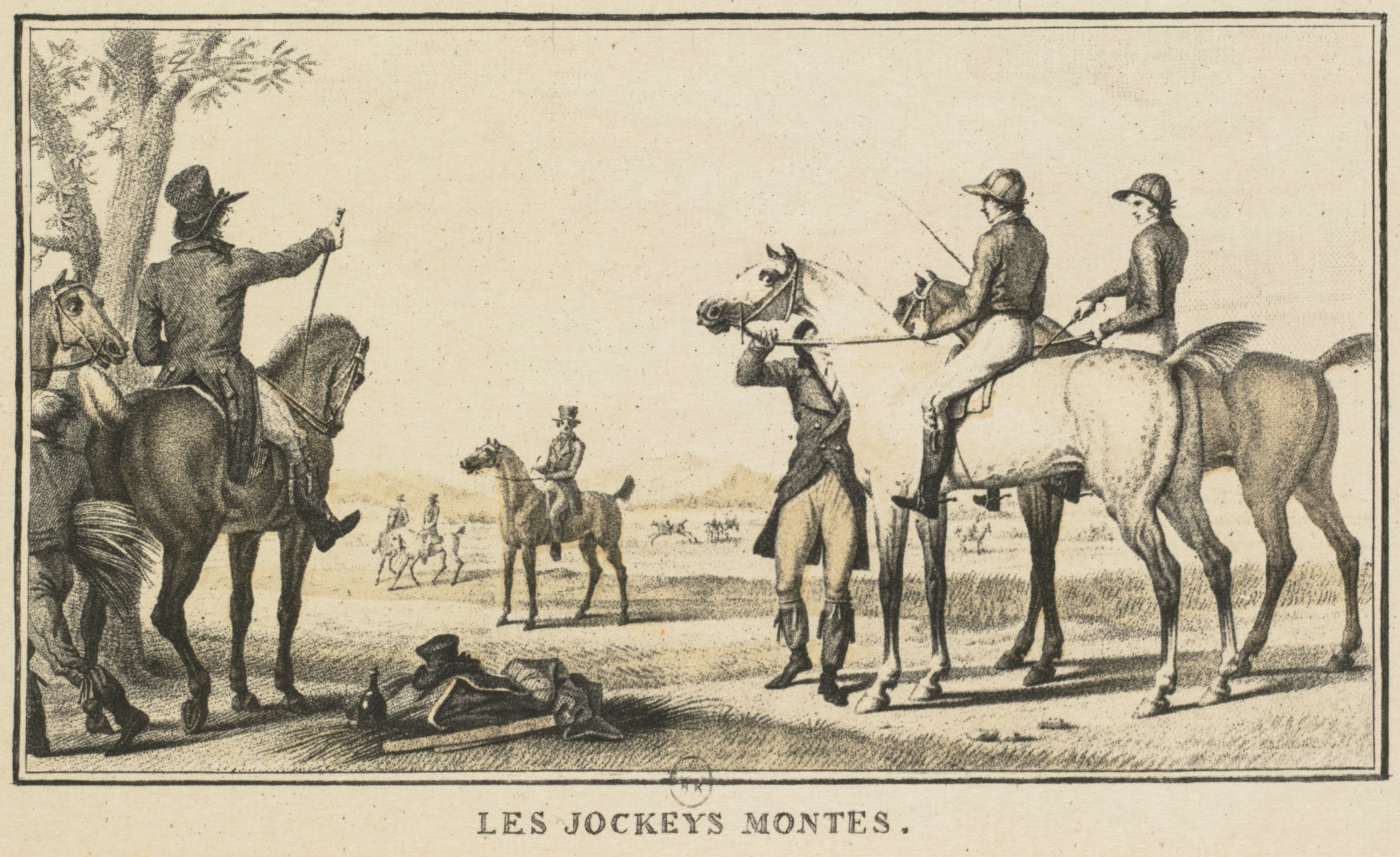 Carle Vernet, Racing Scenes: The Jockey Mounting the Horse (Scènes Hippiques: Le jockey montant a cheval)