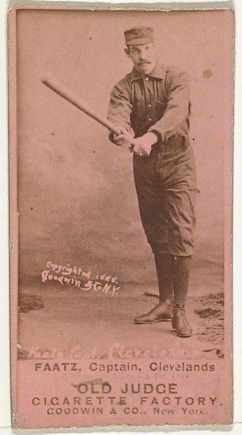 Goodwin & Company, Jayson S. "Jay" Faatz, Captain, Cleveland, from the Old Judge series (N172) for Old Judge Cigarettes
