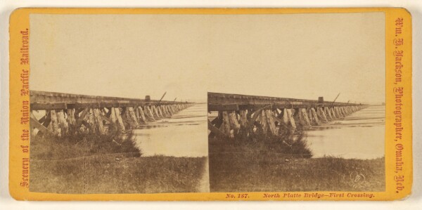 William Henry Jackson, North Platte Bridge - First Crossing.