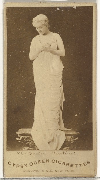 Goodwin & Company, Sadie Martinot, from the Actors and Actresses series (N171) for Gypsy Queen Cigarettes