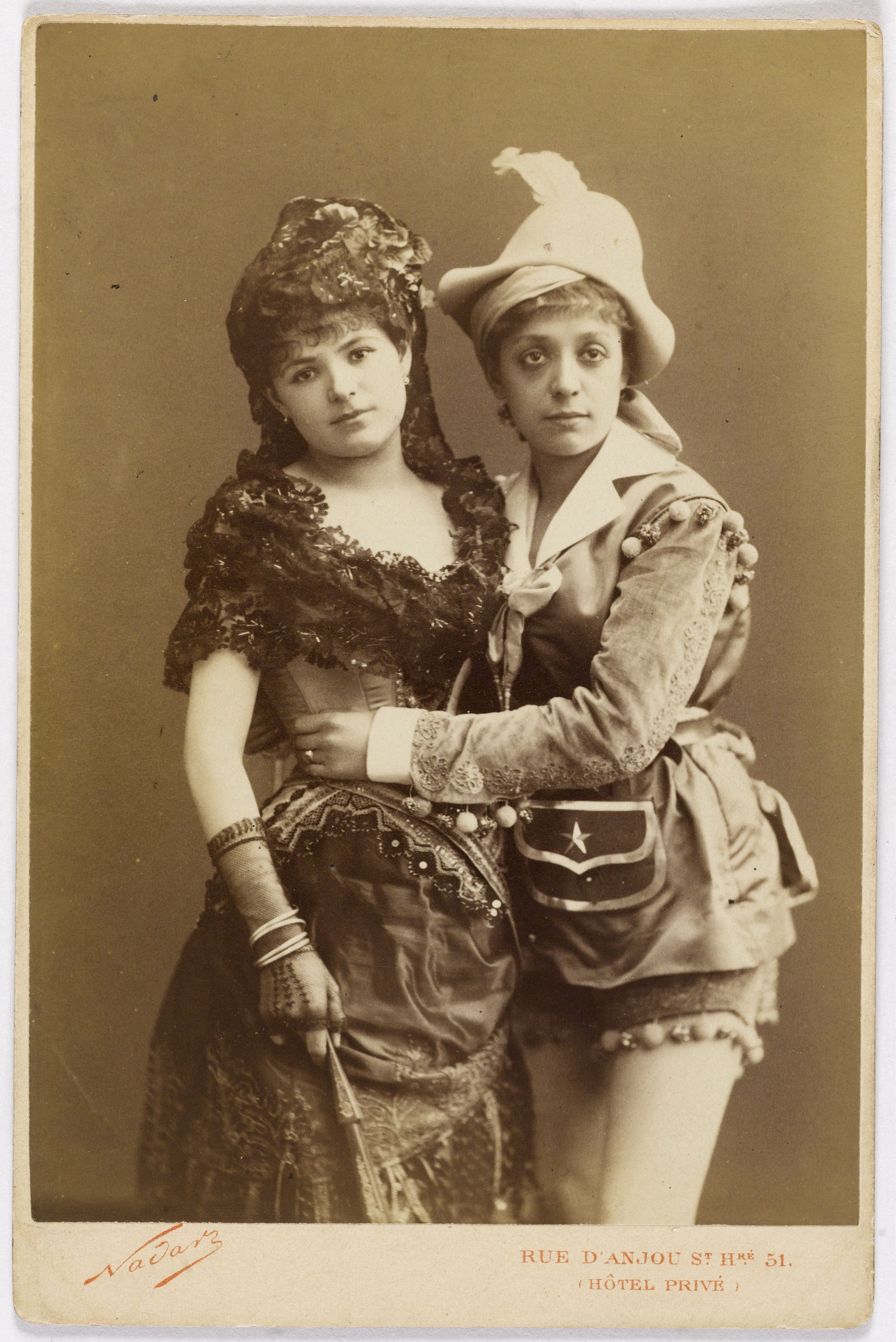Atelier Nadar, Portrait de Bertin, les 2 sœurs, actrices