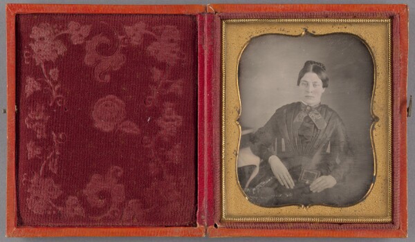 Unknown, [Portrait of a Seated Woman Holding a Cased Object]