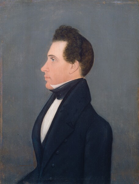American 19th Century, Profile Portrait of a Man