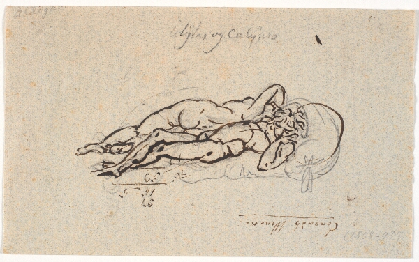 Nicolai Abildgaard, Odysseus og Kalypso, liggende nøgne på et leje