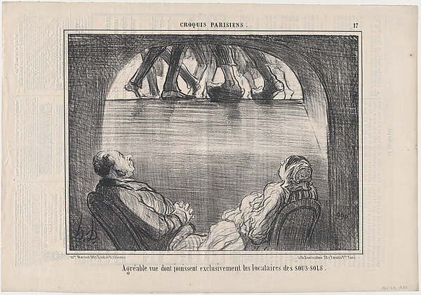 Honoré Daumier, Agréable vue...des sous-sous, from Croqius Parisiens, published in Le Charivari, November 29, 1856