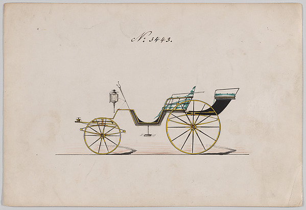 Brewster & Co., Design for Pony Phaeton, no. 3443