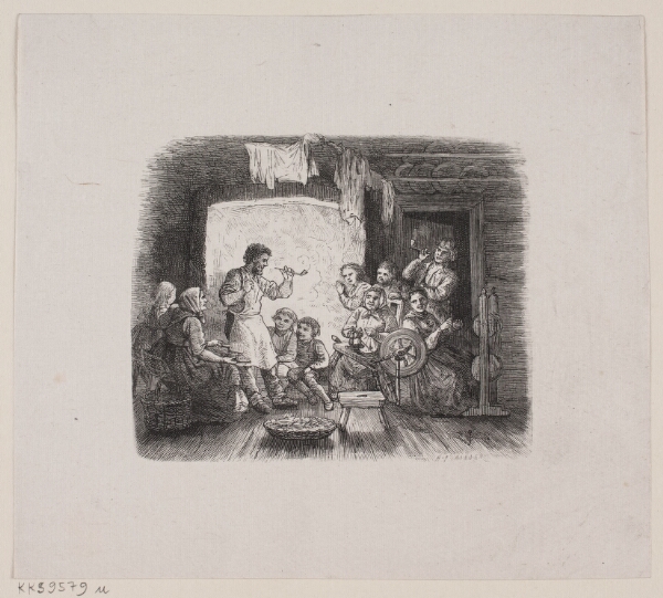 H.P. Hansen, Illustration til "En Aftenstund i et Proprietærkøkken"