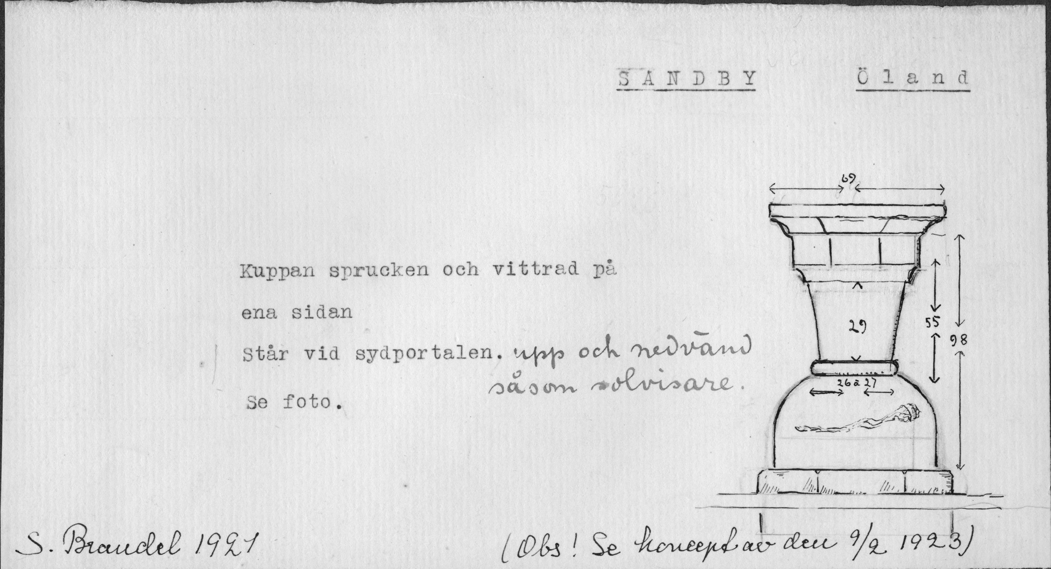 Sven Brandel, Sandby kyrka