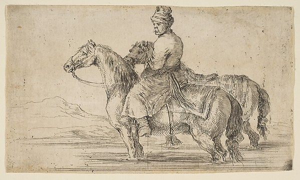 Stefano della Bella, Polish Groom Bathing Horses