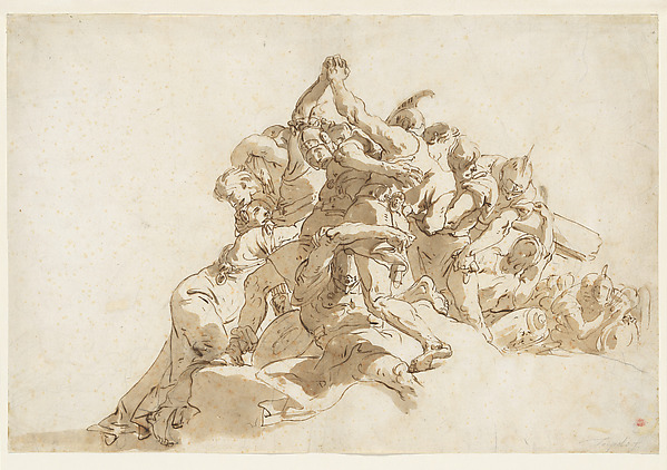 Giovanni Battista Tiepolo, Soldiers Trying to Prevent Two Men From Fighting