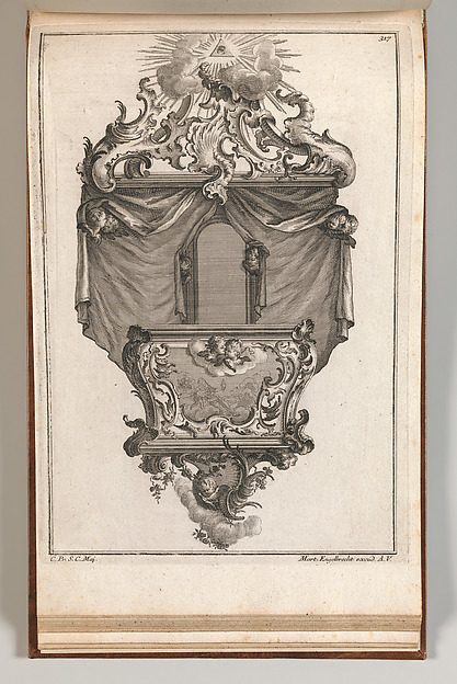Martin Engelbrecht, Design for a Pulpit, plate 4 from an Untitled Series of Pulpit Designs
