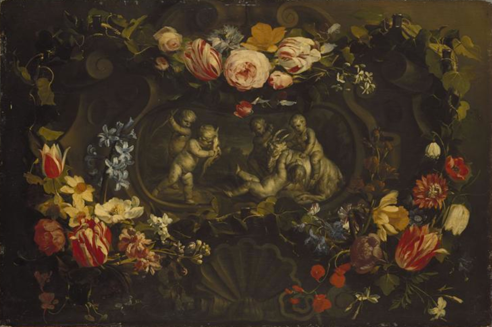 Daniel Seghers, Relief in marble with playing putti