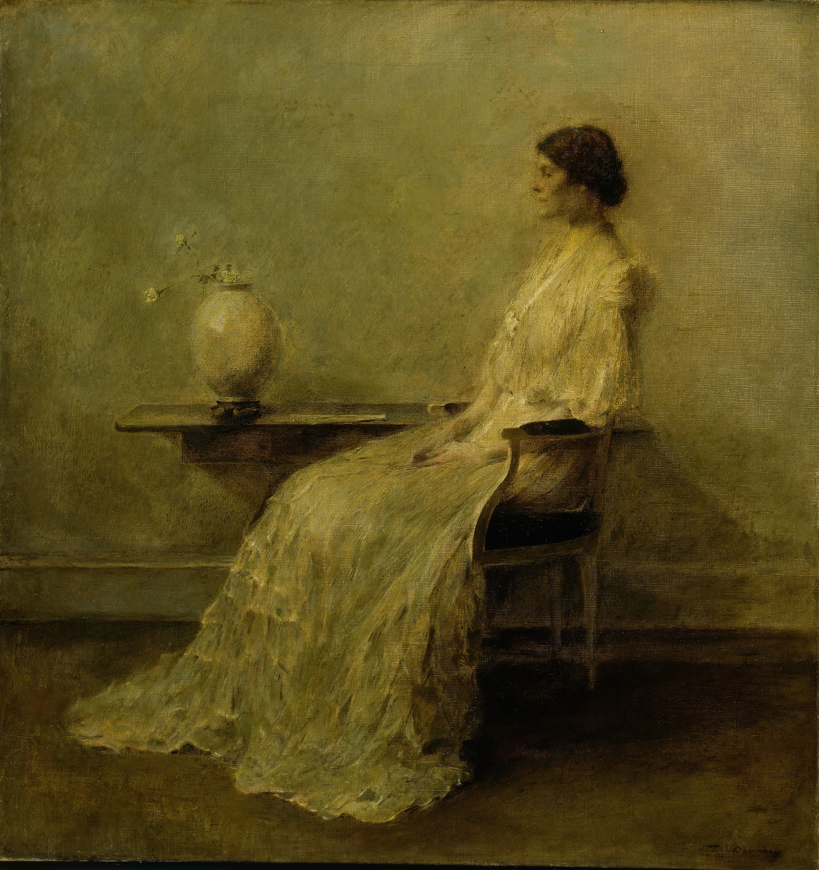 Thomas Wilmer Dewing, Lady in White (No. 2)