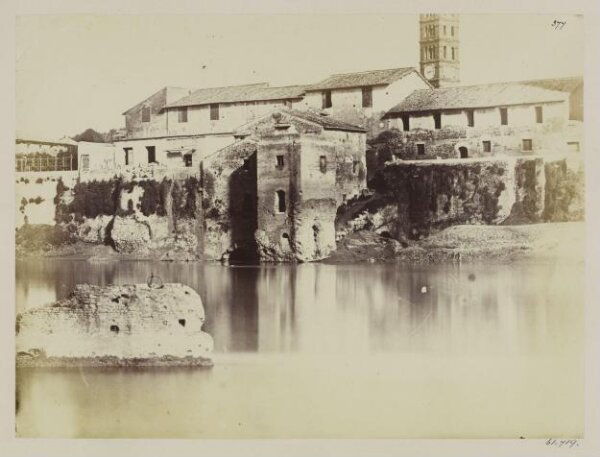 Parker, John Henry, Tiber - The Pulchrum Littus from the opposite side of the Tiber, with the Mouth of the Marrana or Aqua Crabra (?), or Flumen Almonis (?).