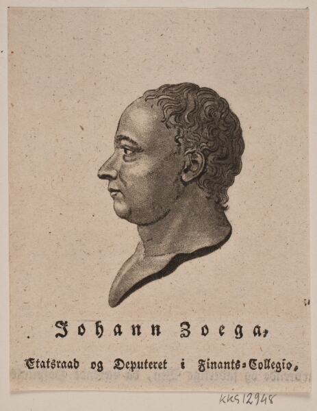 Gerhard Ludvig Lahde, Johann Zoega. Illustration til "Mindesmærker ved Kiöbenhavn"