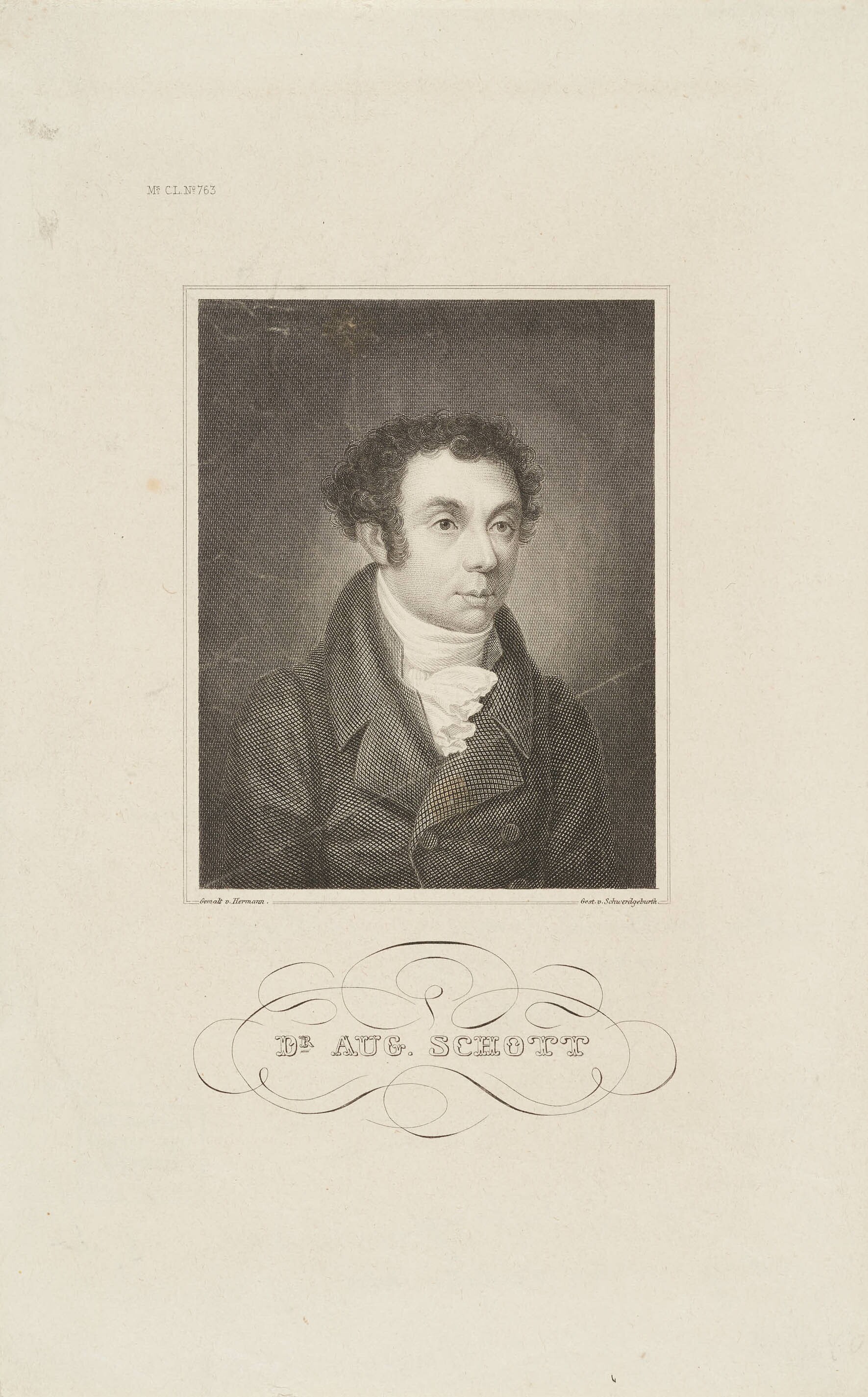 Carl August Schwerdgeburth, Porträt Heinrich August Schott