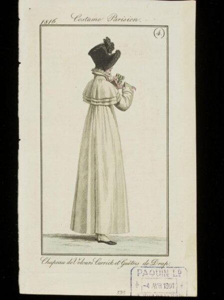 Unknown, Chapeau de Velours. Carrick et Guêtres de Drap.